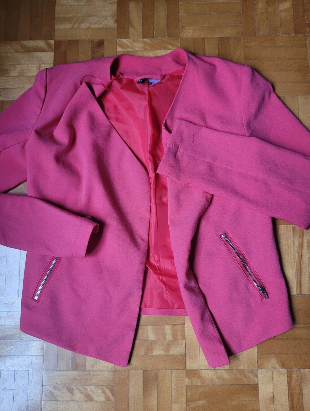 Dynamite Coral-Pink Open-Front Blazer Jacket